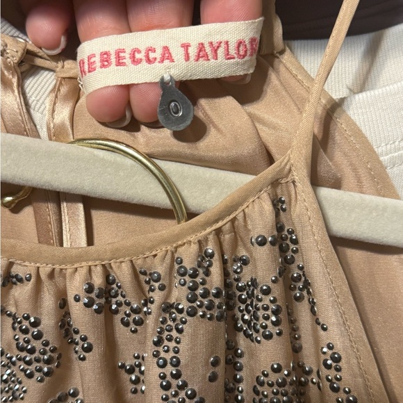 Rebecca Taylor Leopard Embezzled Halter Tank - Picture 3 of 6